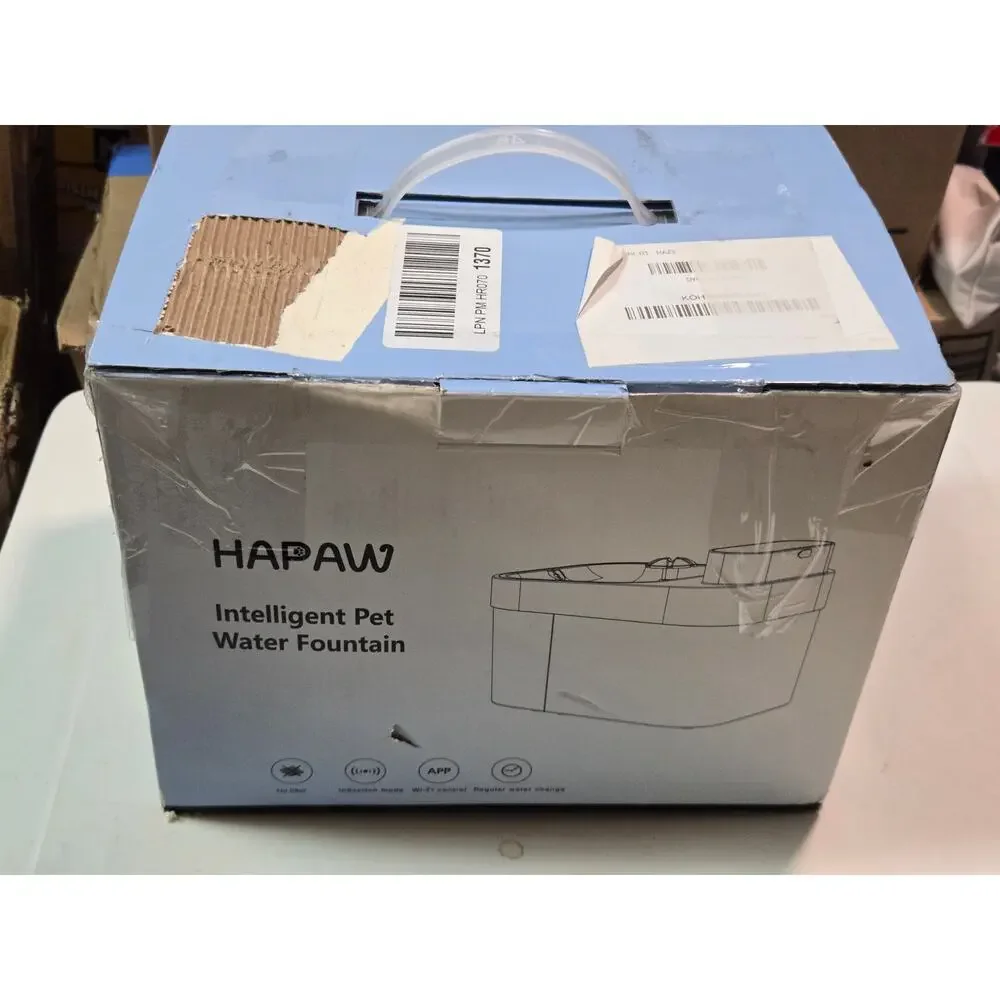HAPAW 3L Automatic Cat Dog Water Fountain Stainless Steel Pet Fountain New white